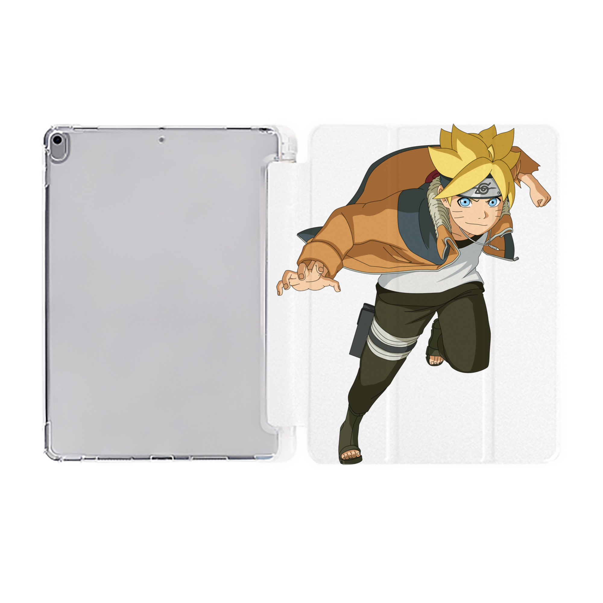 （画像用） NARUTO -ナルト- うずまき ナルト Uzumaki Naruto IPad ケース ペン収納付き 三つ折りスタンド PUレザー×シリコン 対応機種9.5/10.5/10.9インチ